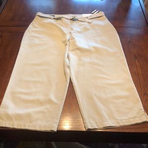 NWT Lands End petite Cropped Twill Chino Size 18P